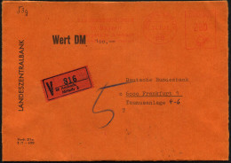 88 ANSBACH,MITTELFR/ Landeszentralbank/ In Bayern.. 1972 (12.7.) AFS 280 Pf. + Roter VZ: 88 Ansbach,/Mittelfr 2 , Dienst - Autres