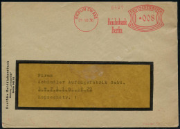 BERLIN SW 111/ Reichsbank/ Berlin 1936 (21.10.) AFS Francotyp 008 Pf. + Abs.-Vordruck: Deutschje Golddiskontbank, Abt. " - Andere