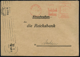 HAMBURG 11/ Reichsbank/ Hamburg 1945 (24.9.) Aptierter AFS Francotyp "Reichsadler" = Entfernt = Notmaßnahme! + MaSt. HAM - Other