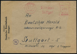 STUTTGART/ 1/ Reichsbank/ Stuttgart 1946 (16.1.) Aptierter AFS Francotyp "Reichsadler" = Entfernt = Notmaßnahme! , Rs. A - Autres