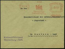 WALDENBURG (SCHLESIEN)/ Kreisausschuß/ ..Spart Bei Der/ Kreissparkasse/ Waldenburg 1935 (18.3.) Kommunaler AFS Francotyp - Autres & Non Classés