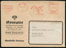 BREGENZ/ */ SPARKASSE/ BREGENZ/ GEGRÜNDET/ 1822/ SPAREN/ BRINGT/ SEGEN 1943 (13.9.) Seltener AFS-Typ Francotyp Mit Doppe - Other