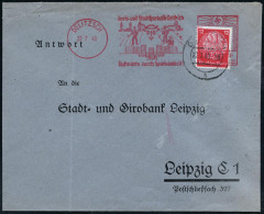 DELITZSCH/ Kreis-u.Stadtsparkasse../ Aufwärts Durch Sparsamkeit 1940 (22.7.) AFS = Münzen Vor Mauer, Acker, Merkuskopf,  - Autres