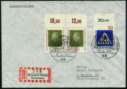 49 HERFORD/ 125 JAHRE KREISSPARKASSE 1971 (31.3.) SSt = Münze Von 1846 U. 1.- DM 2x + Sonder-RZ: 49 Herford 1, 125 Jahre - Other