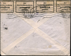 BERLIN SW/ *11d 1936 (11.3.) 1K-Brücke Auf Satzreiner Frankatur Hindenbg. 20 Pf. + Rs. Devisenzensur-Zettel + RoWellenSt - Other