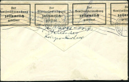 FRANKFURT/ O/ (MAIN) 2 1937 (23.4.) RoWellenSt. Rs. Auf Devisen-Zensurzettel (Antiqua, Vierzeilig) Frankatur Schweiz 10  - Autres