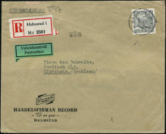 SCHWEDEN 1944 (1.11.) 50 Ö. EF + Grüner Devisen-Zensurzettel: Valutakontroll/ Postverket + RZ: Halmstad 1 + Rs. Rosa Zen - Andere