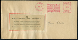 HALLE/ (SAALE) 2/ Ringversichert/ Gut Versichert 1940 (8.8.) AFS Francotyp Mit Gotischen Wertziffern! (Logo) Reklame-Bf. - Other