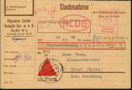 BERLIN W/ 9/ ACVG 1939 (3.11.) AFS Francotyp 023 Pf. = A Llgem. Carbid-Verkaufs-GmbH, Seltene Inl.-NN-Firmenkarte N. WRI - Chimica