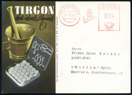 (16) ESCHWEGE/ MW/ Woelm 1953 (27.10.) AFS Francotyp , Seltene Stark Verkürzte Maschine, Color-Künstler-Reklame-Kt: TRIG - Chemie