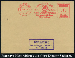 IBBENBÜREN/ Weizen-Stärke-Puder/ Marke: Doppelanker/ Kleber-Wiener-Schusterleim/ Hermann Kröner 1938 (10.10.) AFS-Muster - Scheikunde