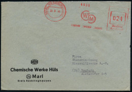 MARL (KR RECKLINGHAUSEN)/ ChWM/ CHEMIE WERK MARL 1946 (6.9.) Aptierter AFS Francotyp "Reichsadler" (= Entfernt) = Notmaß - Chimie