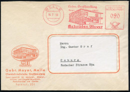 MELLE/ Techn.Großhandlung/ Gegr.1903/ Gebrüder Meyer 1959 (14.7.) AFS Francotyp Ohne PLZ = Geschäftsgebäude , Motivgleic - Scheikunde