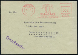 MÜNCHEN/ 13/ ..DIAMALT/ AG.. 1946 (15.4.) Aptierter AFS Francotyp "Reichsadler" = Entfernt + Zusatz "HAUPTSTADT DER BEWE - Chemie