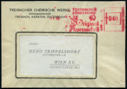 ÖSTERREICH 1949 (9.3.) Aptierter AFS Francotyp "Reichsadler" (= Entfernt + Inschrift "Deutsches Reich"): TREIBACH/TREIBA - Scheikunde