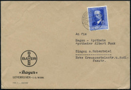 LEVERKUSEN-I.G.WERK/ A 1941 (23.6.) 2K-Steg = Hauspostamt I.G.-Werk Auf EF 25 + 10 Pf. Emil V. Behring (= Nobelpreis 190 - Chimie