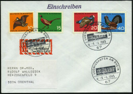 67 LUDWIGSHAFEN AM RHEIN/ 100 Jahre/ BASF/ A 1965 (8.4.) Jubil.-SSt, UB "a" + Firmen-RZ: 67 Ludwigshafen/am Rhein B A S  - Chemie