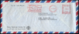 KOLUMBIEN 1974 (2.5.) AFS.: BOGOTA DE./LC.-337 AEREO/PB 195/BAYER/Bayer DE HOY/EL SABER DE MANANA (Bayer-Logo) + Viol. R - Chimie