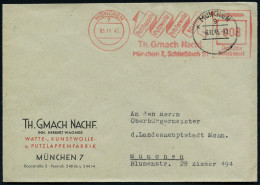 MÜNCHEN/ 2/ Putzlappen/ Putzwolle/ Polsterwolle/ Watten/ Th.Gmach Nacht. 1945 (5.11.) Aptierter AFS Franco-typ "Reichsad - Chimie