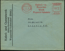 WUPPERTAL-VOHWINKEL/ Kabel-u./ Gummi-/ Werk/ Wuppertal-Vohwinkel 1938 (3.3.) AFS Francotyp Klar Auf Firmen-Bf. (Dü.E-5CG - Chimie