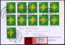 B.R.D. 1970 (25.8.) 20 Pf. Katholische Weltmission, Reine MeF: 11 Stück (10er-Block + Einzelstück) = Kreuz Leuchtet Durc - Christianisme