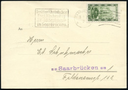 SAAR 1930 (18.9.) MaWellenSt.: SAARBRÜCKEN/**/Dritter Rheinischer/Evgl. Kirchentag.. Auf Passender Dienst-Kt.: Geschäfts - Christianity