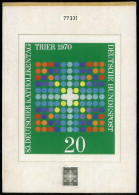 B.R.D. 1969 20 Pf. "Deutscher Katholikentag Trier", Orig. Alternativ-Entwurf Von Prof. Paul Froitzheim ,handgemalt + Dec - Christianisme