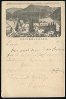 ALLERHEILIGEN-KLOSTER 1894 (3.6.) 1K-Segment Auf S/w.-Ak-Vorläufer: ALLERHEILIGEN Mit Kloster-Ruine , Bedarf - KLÖSTER & - Abdijen En Kloosters