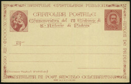 ITALIEN 1894 PP 10 C. Umberto I., Braun: "700 Jahrfeier St. Antonio Von Padua" = St. Antonius Mit Jesus-Kind (ohne Rs. B - Cristianismo