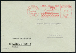 83 LANDSHUT 1/ DIE FÜRSTENHOCHZEIT 1475 1969 (28.10.) AFS Postalia (stilis. Ort Mit Dom) Kommunal-Bf (Dü.E-23Po) - DEUTS - Autres & Non Classés
