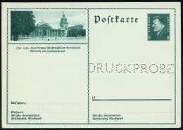 Darmstadt 1330-1930 600jähr.Stadtjubiläum 1930 8 Pf. BiP Ebert Grün: Museum, Landestheater M. Amtl. Lochung: DRUCKPROBE  - Other & Unclassified
