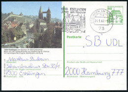 73 ESSLINGEN AM NECKAR 1/ Mg/ 1200/ Jahre.. 1982 (Mai) MWSt (histor.Ortsbild) Je Auf Ortsgl. BiP 50 Pf. Burgen, Grün:  S - Andere & Zonder Classificatie