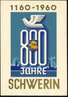 SCHWERIN (MECKL) 1/ 1160 - 800 JAHRE - 1960 1960 (1.5.) HWSt = Reiter Mit Flagge (= Stadtwappen) Goldene Jubil.-Sonderka - Otros & Sin Clasificación