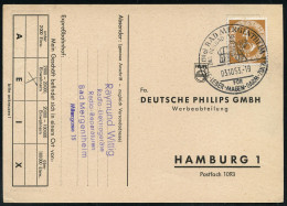 (14a) BAD MERGENTHEIM/ DAS HEILBAD/ FÜR/ GALLE..ZUCKER 1953 (3.10.) HWSt = Betender Ordensritter (zu Pferd) Klar Auf Fir - Sonstige & Ohne Zuordnung