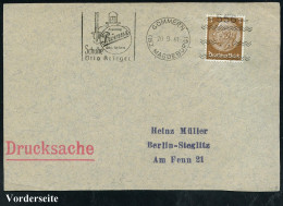 GOMMERN/ (BZ.MAGDEBURG)/ =556=/ ..Primus/ Schuhe/ Otto Krieger 1941 (20.9.) Seltener Freimarkenstpl. = Frankier-Apparat  - Otros & Sin Clasificación