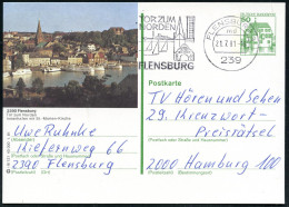 2390 FLENSBURG 3/ Md/ TOR ZUM/ NORDEN 1981 (21.7.) MWSt (St. Marien-Kirche Etc.) Auf Orts- U. Motivgl. BiP 50 Pf. Burgen - Other & Unclassified