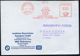 8803 ROTHENBURG OB DER TAUBER/ DIE STADT DES MEISTERTRUNKS 1968 (Juli) Seltene AFS-Type Francotyp = Ungenormtes Klischee - Autres & Non Classés