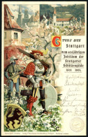 STUTTGART Nr.1 1901 (6.6.) 1K Auf PP 2 Pf. Ziffer, Grau: 400jähr. Jubiläum Der Stuttgarter Schützengilde 1901 = Musketie - Otros & Sin Clasificación