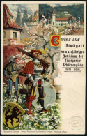 Stuttgart 1901 PP 5 Pf. Ziffer Grün: 400jähr. Jubiläum Der Schützengilde = Armbrustschütze U. Landsknecht-Gewehrschütze  - Other & Unclassified