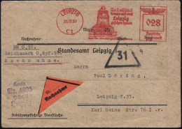 LEIPZIG/ C1/ Wer Deutschland/ Kennen Will,muß/ Leipzig/ Gesehen Haben/ Der Oberbürgermeister 1937 (23.12.) AFS Francotyp - Napoleon