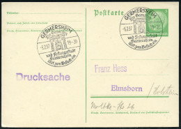 GERMERSHEIM/ Die Garnison/ U.Festungsstadt.. 1937 (5.2.) HWSt = Festungsportal, Die Festung Wurde 1855-61 Erbaut (gegen  - Otros & Sin Clasificación