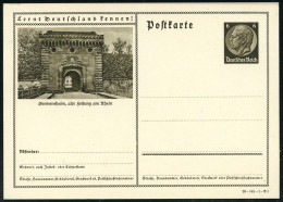 Germersheim 1939 6 Pf. BiP Hindenbg., Braun: Festungsportal , Ungebr. Vergl. Text Los 1273  (Mi.P236-39-145--1-B 1) - DE - Autres & Non Classés