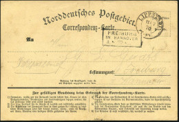 LIPPSTADT 1870 (31.7.) 2K Auf Feldpost-Vordr.-Kt. (wie Fast Immer Gefaltet) Entspr. Text über 75. Inf.Rg. N. FREIBURG/IN - Other & Unclassified