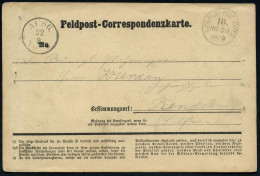 PREUSSEN 1870 (19.9.) Preuß. 1K: K. PR. FELD-POST-EXPED./18./INF.-DIV. , Klar Gest., Ungefaleter "Feldpost-Correspondenz - Autres & Non Classés