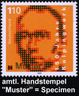 B.R.D. 2000 (Sept.) 110 Pf. "150 Jahre Kolpingwerk"  (Gründung Der Gesellenvereine) Mit Amtl. Handstempel  "M U S T E R" - Andere & Zonder Classificatie