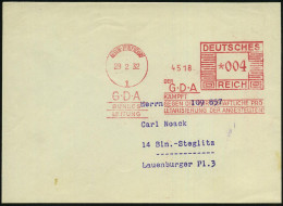 BERLIN-ZEHLENDORF/ 1/ DER/ GDA/ KÄMPFT GEGEN DIE..PRO/ LETARISIERUNG DER ANGESTELLTEN 1933 (29.2.) Seltener AFS Francoty - Sonstige & Ohne Zuordnung