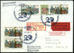 5010 ERFURT 1/ 10.Briefmarkenausstellung Der Jugend.. 1988 (2.10.) SSt = Karl Liebknecht, Rosa Luxemburg 3x Auf Passende - Autres & Non Classés