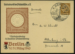 BERLIN/ Nationale/ Briefmarken-/ Ausstellung/ A 1940 (30.3.) SSt = Siegessäule Deutsch-französ. Krieges 1870/71 Auf PP 3 - Other & Unclassified