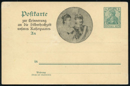 DEUTSCHES REICH 1906 PP 5 Pf. Germania, Grün: Erinnerung An Die Silberhochzeit Unseres Kaiserpaares = Kreisbild Des Kais - Otros & Sin Clasificación