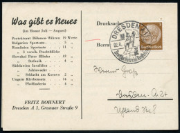 DRESDEN A1/ Deutsche Kolonial-Ausstellung 1939 (22.6.) SSt = Schutztruppen-Denkmal ("Der Reiter Von Südwest") Klar Gest. - Other & Unclassified